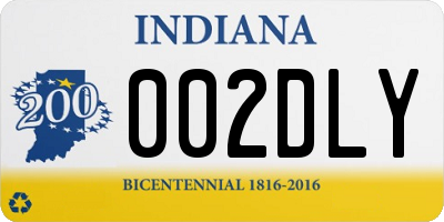 IN license plate 002DLY