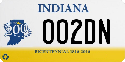 IN license plate 002DN