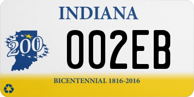 IN license plate 002EB