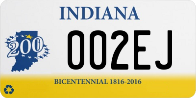 IN license plate 002EJ