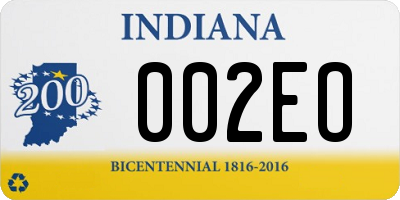 IN license plate 002EO