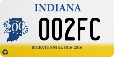 IN license plate 002FC