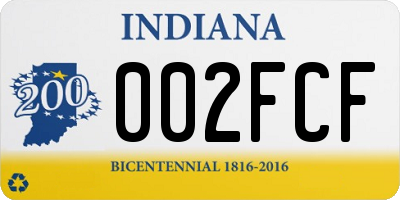 IN license plate 002FCF