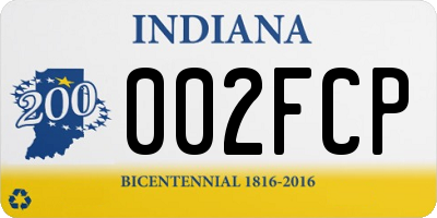 IN license plate 002FCP