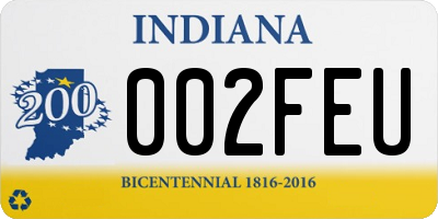 IN license plate 002FEU