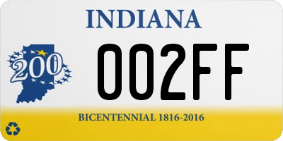 IN license plate 002FF