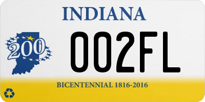 IN license plate 002FL