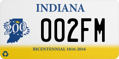 IN license plate 002FM