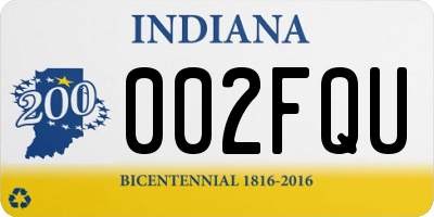 IN license plate 002FQU