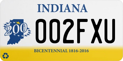 IN license plate 002FXU