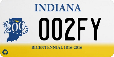IN license plate 002FY