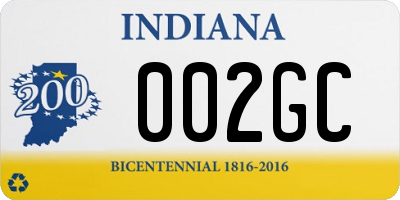 IN license plate 002GC