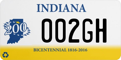 IN license plate 002GH