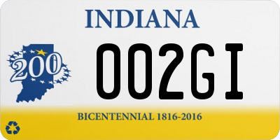 IN license plate 002GI