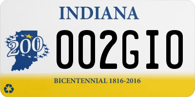 IN license plate 002GIO