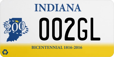 IN license plate 002GL