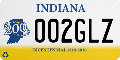 IN license plate 002GLZ