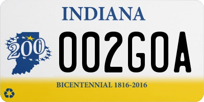 IN license plate 002GOA