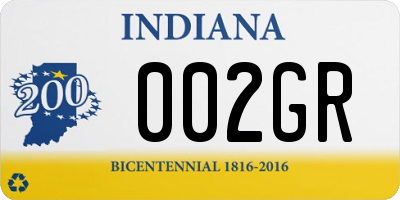 IN license plate 002GR