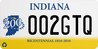 IN license plate 002GTQ