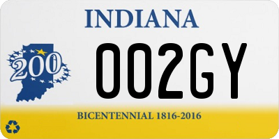 IN license plate 002GY