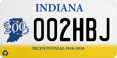 IN license plate 002HBJ