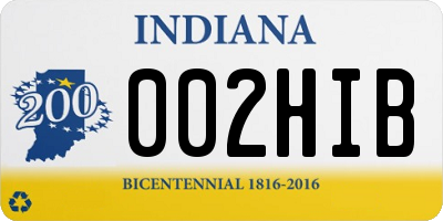 IN license plate 002HIB