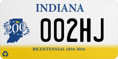 IN license plate 002HJ