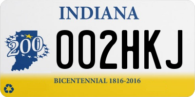 IN license plate 002HKJ