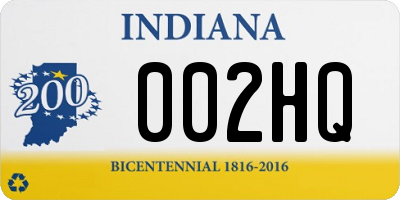 IN license plate 002HQ