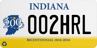IN license plate 002HRL
