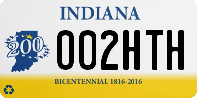 IN license plate 002HTH