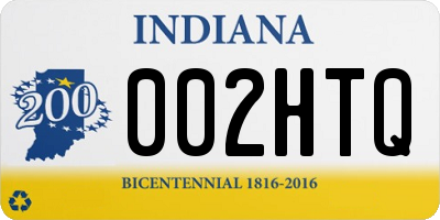 IN license plate 002HTQ