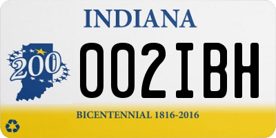 IN license plate 002IBH