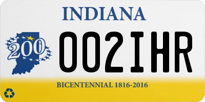 IN license plate 002IHR