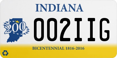 IN license plate 002IIG