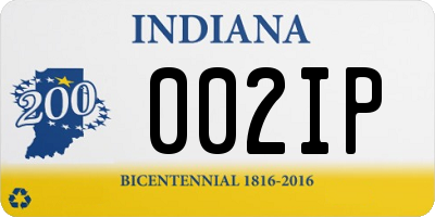 IN license plate 002IP