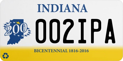 IN license plate 002IPA