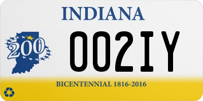 IN license plate 002IY