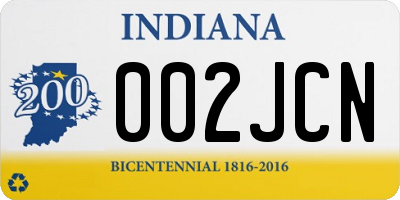 IN license plate 002JCN
