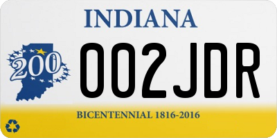 IN license plate 002JDR