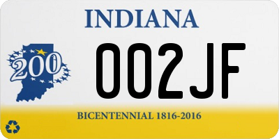 IN license plate 002JF