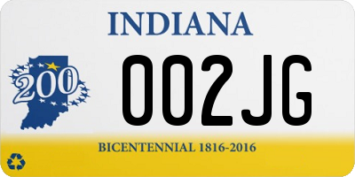 IN license plate 002JG