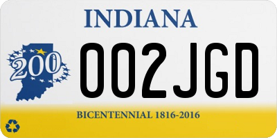 IN license plate 002JGD
