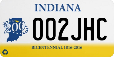 IN license plate 002JHC