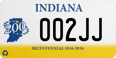 IN license plate 002JJ