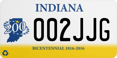 IN license plate 002JJG