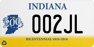 IN license plate 002JL