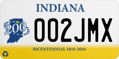 IN license plate 002JMX