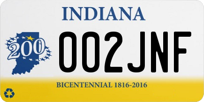 IN license plate 002JNF